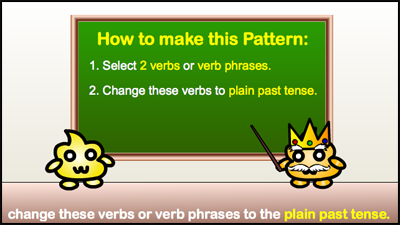 change to plain past tense