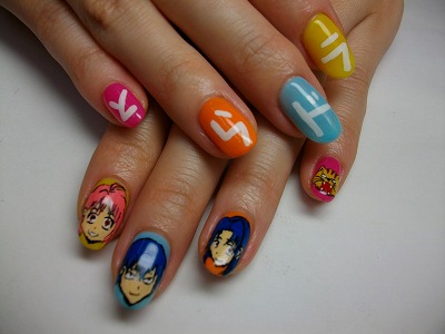 Japanese Anime nail art♥